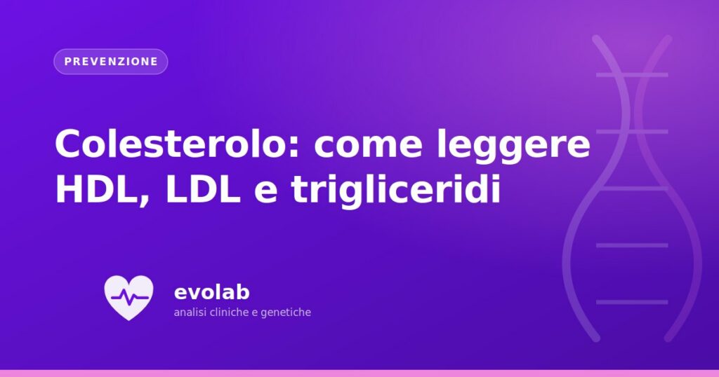 Colesterolo: come leggere HDL, LDL e trigliceridi