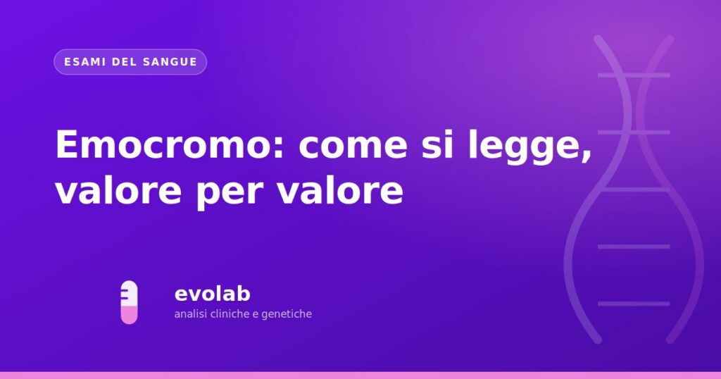 Emocromo: come si legge, valore per valore