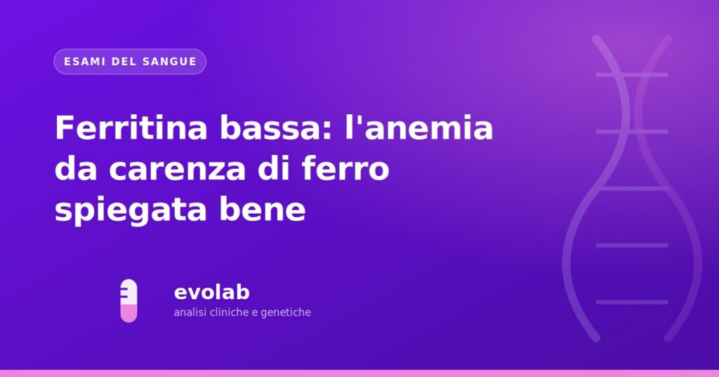 Ferritina bassa: l'anemia da carenza di ferro spiegata bene