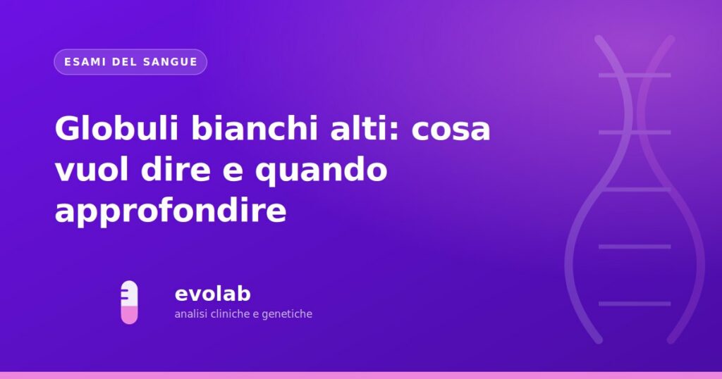 Globuli bianchi alti: cosa vuol dire e quando approfondire