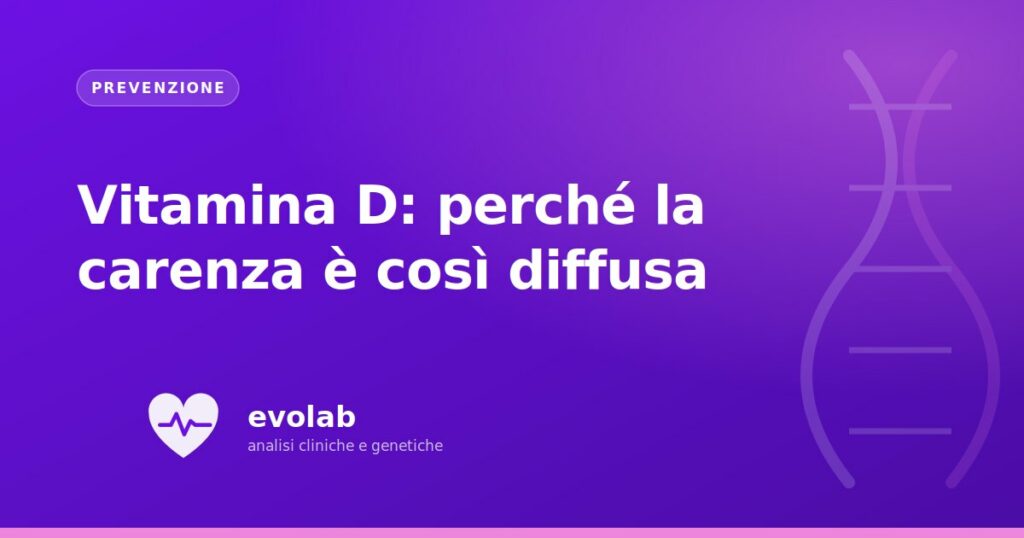 Vitamina D: perché la carenza è così diffusa